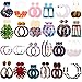 Duufin 24 Pairs Mottled Acrylic Earrings Resin Drop Dangle Earring Hoop Statement Earrings Polygonal Bohemian Fashion Jewelry Earrings for Women Girls