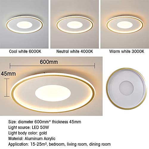 GaoHX Moderno LED Lampada a soffitto Tondo Sottile...