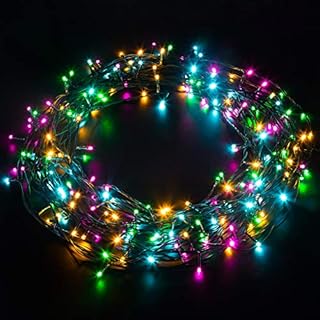 Elegear 20M 200 LED Christmas Lights Outdoor Mains Powered, Waterproof Xmas Tree Lights with 8 Modes for Party Garden Patio Balcony Indoor Decoration, Plug in Fairy String Lights, Multicoloured