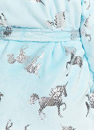 Girls Plush Bath Robe Hooded Flannel Fleece Sleep Robe Kids Sleepwear, Unicorn, Xs #TOP4