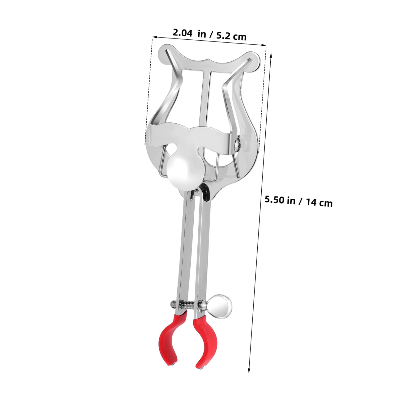 Wakauto Clarinet Lyre Clip Silver Plating Marching Band Music Holder Music Book Clip Trumpet Accessories