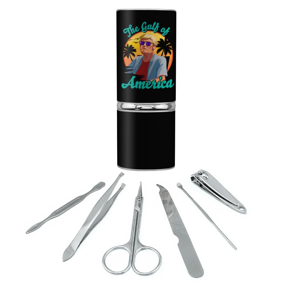 GRAPHICS & MORE Gulf of America Trump Stainless Steel Manicure Pedicure Grooming Beauty Care Travel Kit