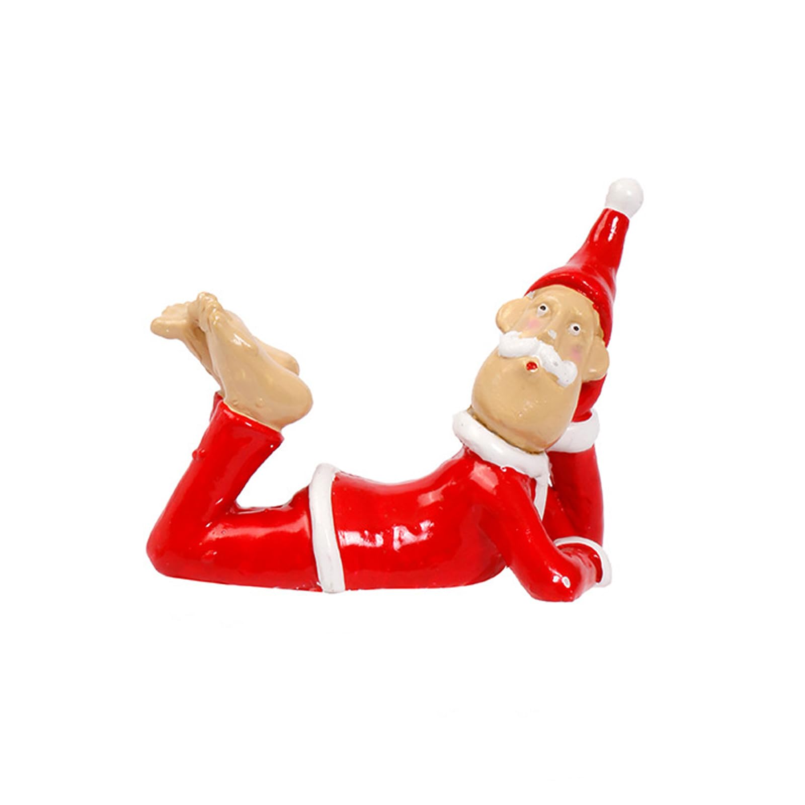 Sisyeuo Santa Resins Decoration Figurine Sculpture for Family Room Offices Child Holiday Accent Santa Resins Sculpture
