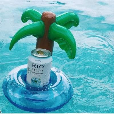 AIWAN LEZHI 3 Pack Coconut Tree Inflatable Drink Holders，Drink Floats Inflatable Cup Coasters for Kids Toys and Pool Party