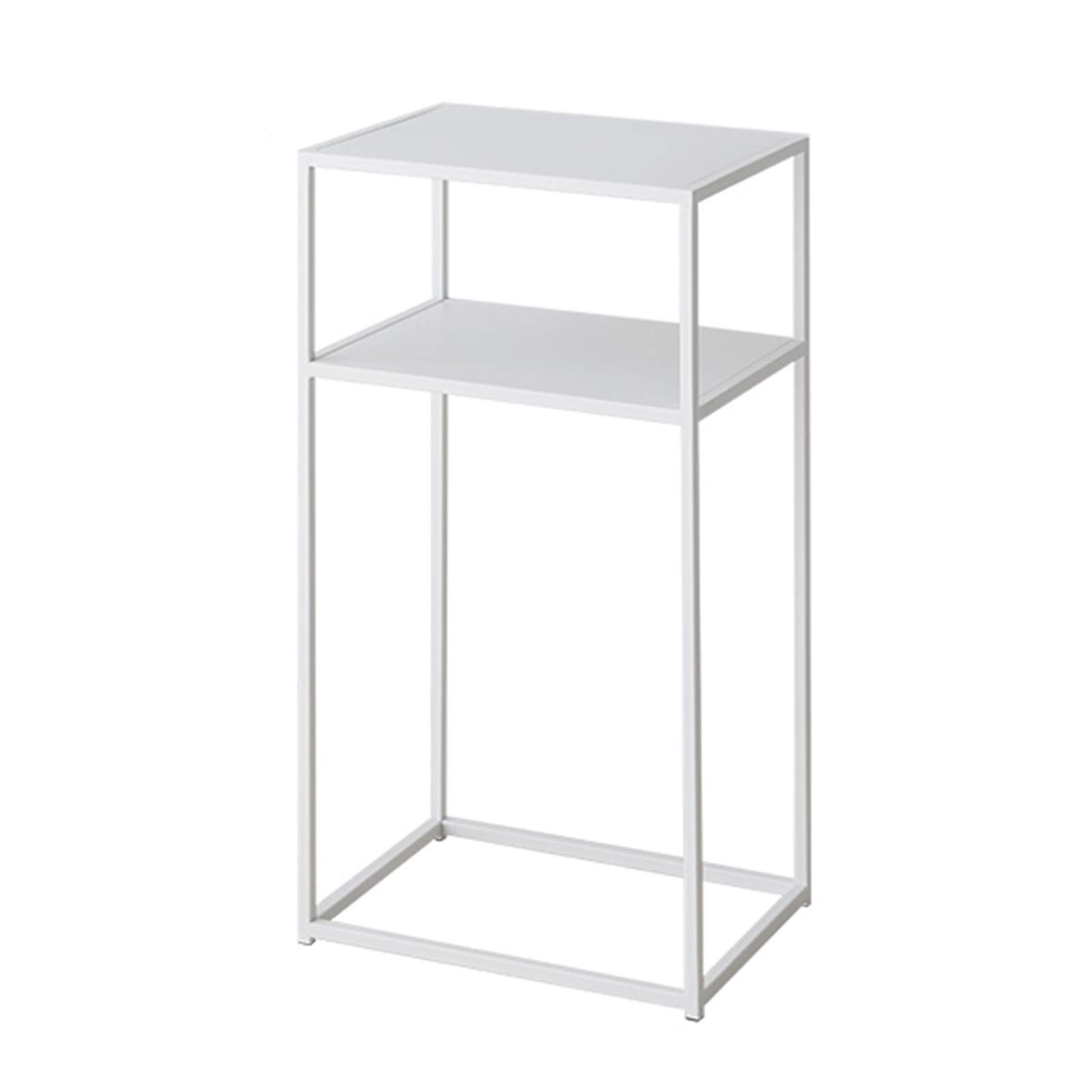 WFFMulti-Layer Shelf, Simple Sofa Side Table, Storage Rack, Nordic Iron Floor Bedside Cabinet, Storage Rack(Color:White)