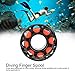 SPYMINNPOO 15m Diving Spool Reel, Plastic Diving Finger Spool Reel Diver Underwater Accessory for Underwater Diving (Black Wheel)