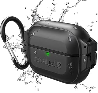 Catalyst 330ft Waterproof Total Protection Case for AirPods Pro (1st & 2nd Generation), Secure Locking System, Full-Body Protective Rugged case for AirPods Pro, Shockproof, Carabiner- Stealth Black