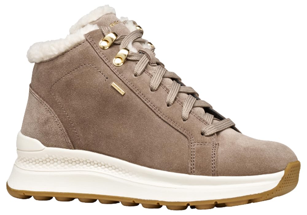 Geox Women D Spherica Actif X2 Sneaker, Beige, 8 UK