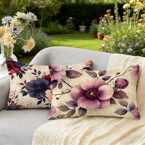 Coussin extérieur imperméable 25x45 lot de 2 avec fermeture éclair invisible - 2
