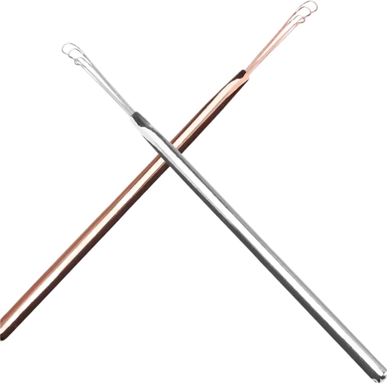 Earwax Removal Kit 6pcs Ear Tools Stainless Steel Silver Earpick Wax Remover Curette Cleaner Health Care Pick Handle Design(Gold)