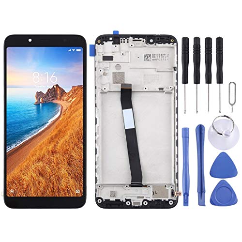 XIAOMISPAREPARTS Accesorios para telefonos moviles Pantalla LCD y Conjunto Completo de digitalizador con Marco for Xiaomi Redmi 7A (Color : Black) Cover