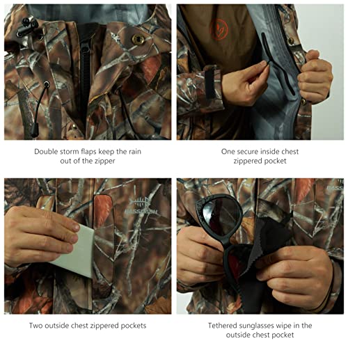 Image of BASSDASH Walker-LW Breathable Waterproof Fishing Hunting Wading Jackets with Silent Outer Fabric for Men Women