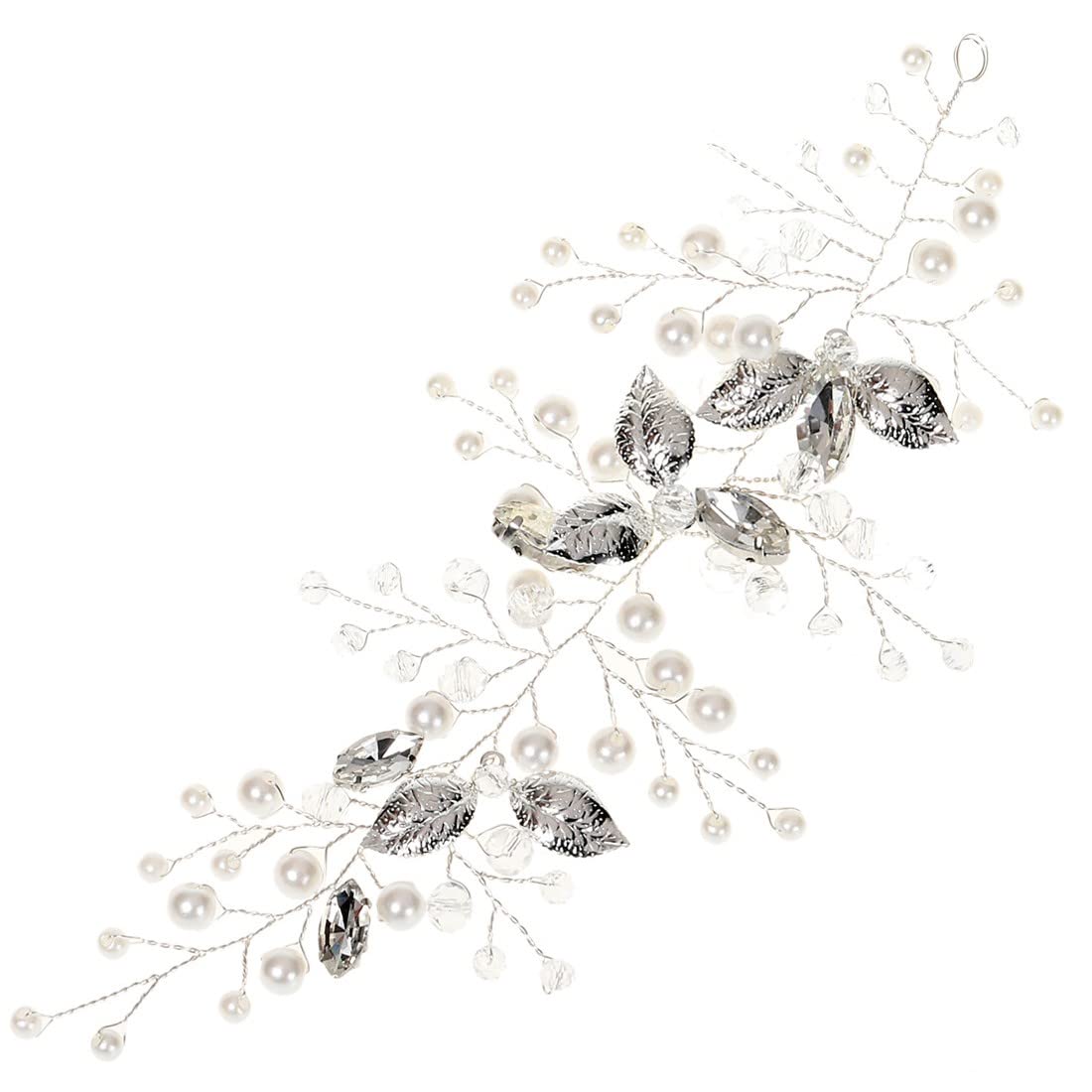 Diadema de novia con diseño de flores y perlas de vid accesorios para el cabello diadema para mujeres y niñas No.19