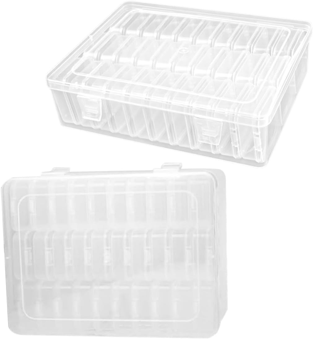 2 Sets Clear Craft Storage Organizer Box of Small Transparent Containers with Lid for Jewelry Beads and DIY Projects Durable and Space Saving Storage for Home and Office Use