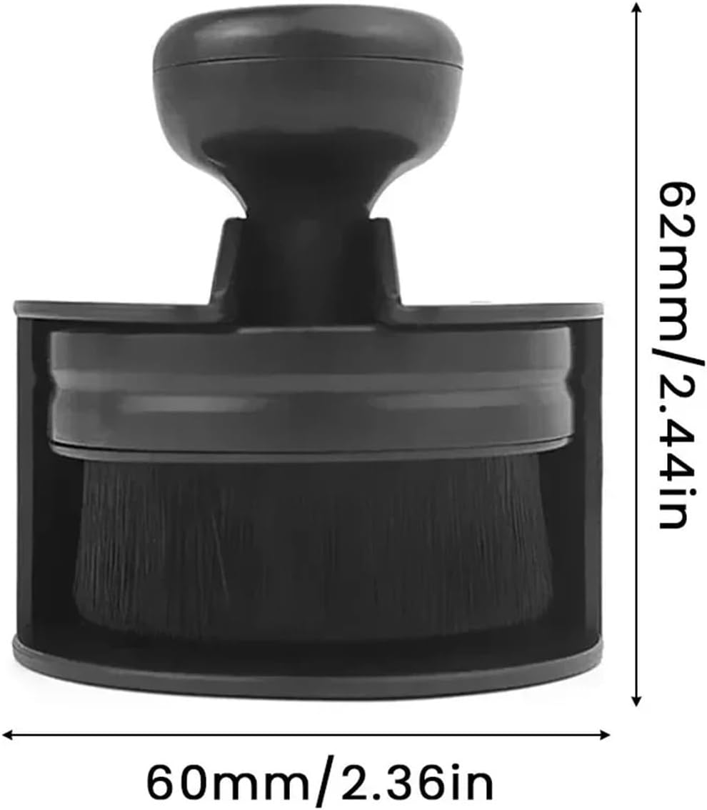 Handheld Portable Tire Shine Applicator Brush High Density for Car with Holder Auto Detailing Cleaner Car Tool Cleaning Brush(2pcs Black)