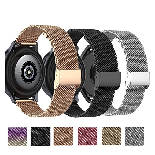 Bracelet milanais multicolore 20 mm pour montre Active 2 et S3