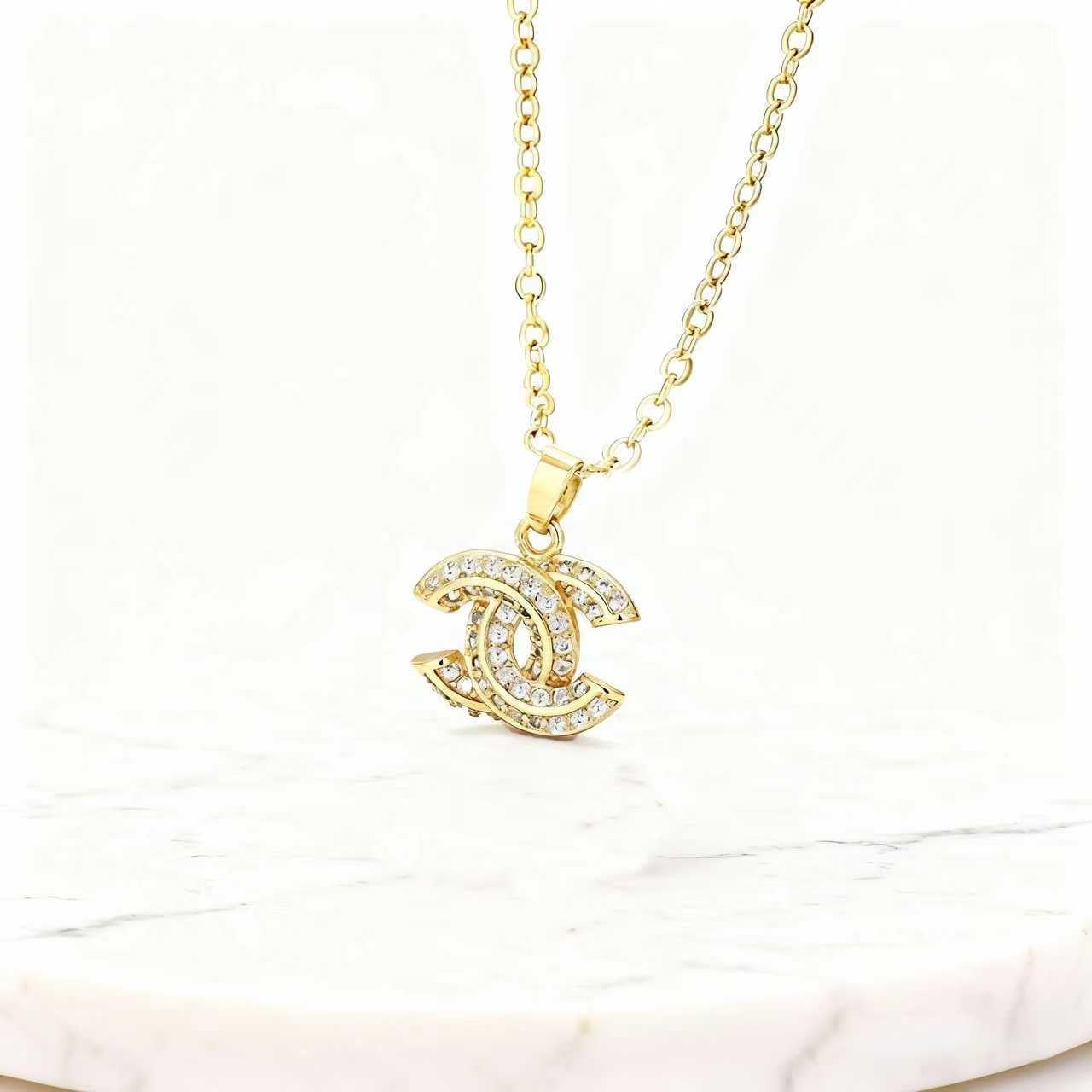 18K Gold Letter Pendant Necklace for Women, Chic CZ Initial Necklace for Women, Trendy Designer Jewelry Gift - Image 5