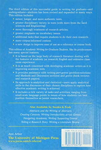 Academic Writing for Graduate Students: Essential Tasks and Skills (Michigan Series In English For Academic & Professional Purposes) - Image 2