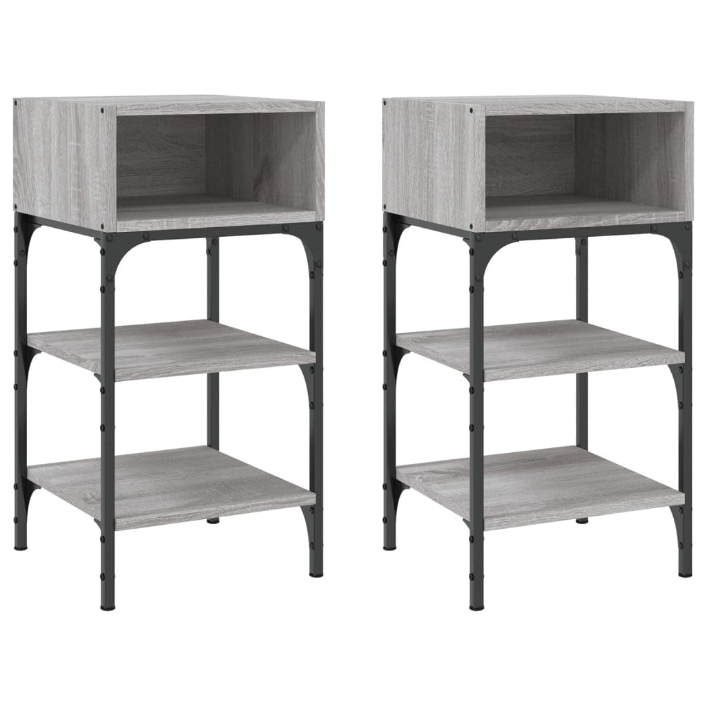 Meuble de rangement en bois d'ingénierie Sonoma Gris de 70 cm