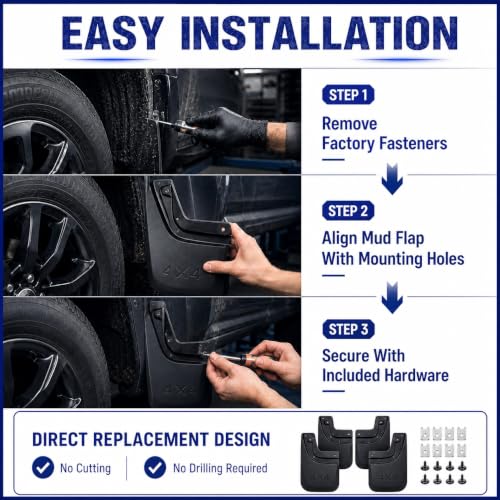 Image of PIT66 Mud Flaps Splash Guards Mudflaps Fit Toyota Tacoma 2005-2015