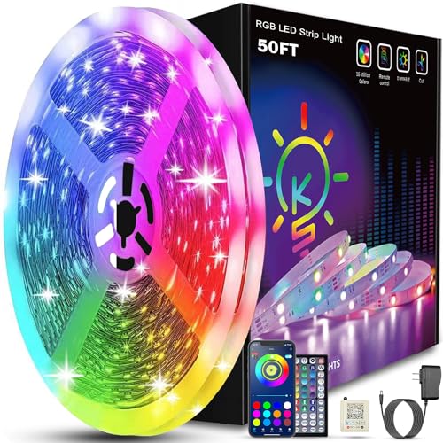 Keepsmile 50ft Smart LED Strip Lights