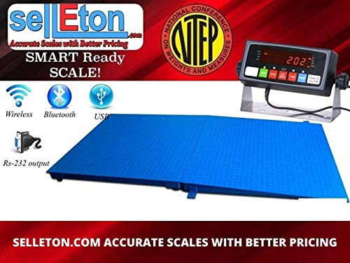 Báscula industrial de piso Selleton 72" x 48" con rampa 5000 lb miniatura 2