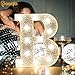 PooqlaLED Marquee Light Up Letters, Glitter Alphabet Letter Sign Battery Powered Night Light Girls Gifts Birthday Wedding Home Bar Christmas Party Decoration, Shiny Silver Letter A