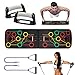 NOBRANDED 14 en 1 Push Up Rack Board, Flexiones Plegable Push Up Tabla Board con Bandas de Resistencia, Gimnasio Equipo de Entrenamiento System para Ejercicio Musculación Fitness