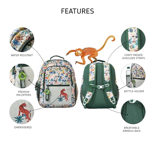 Image of ZOOKEEPER School Bag for Boys & Girls 5-7 Years Lightweight Water-Resistant Kids Backpack Durable, Comfortable & Cute Design for School & Outdoor Activities (Medium, 17L)