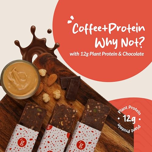 Image of The Good Kind Filter Coffee Protein Bar (3 Pack) & Hazelnut Citrus Protein (2 pack) - 60gm(each), Plant Based Protein with Brown Rice, Almond Butter, Seeds, Oats, Perfect for Snacking, Palm Oil free & Vegan (Pack of 5)