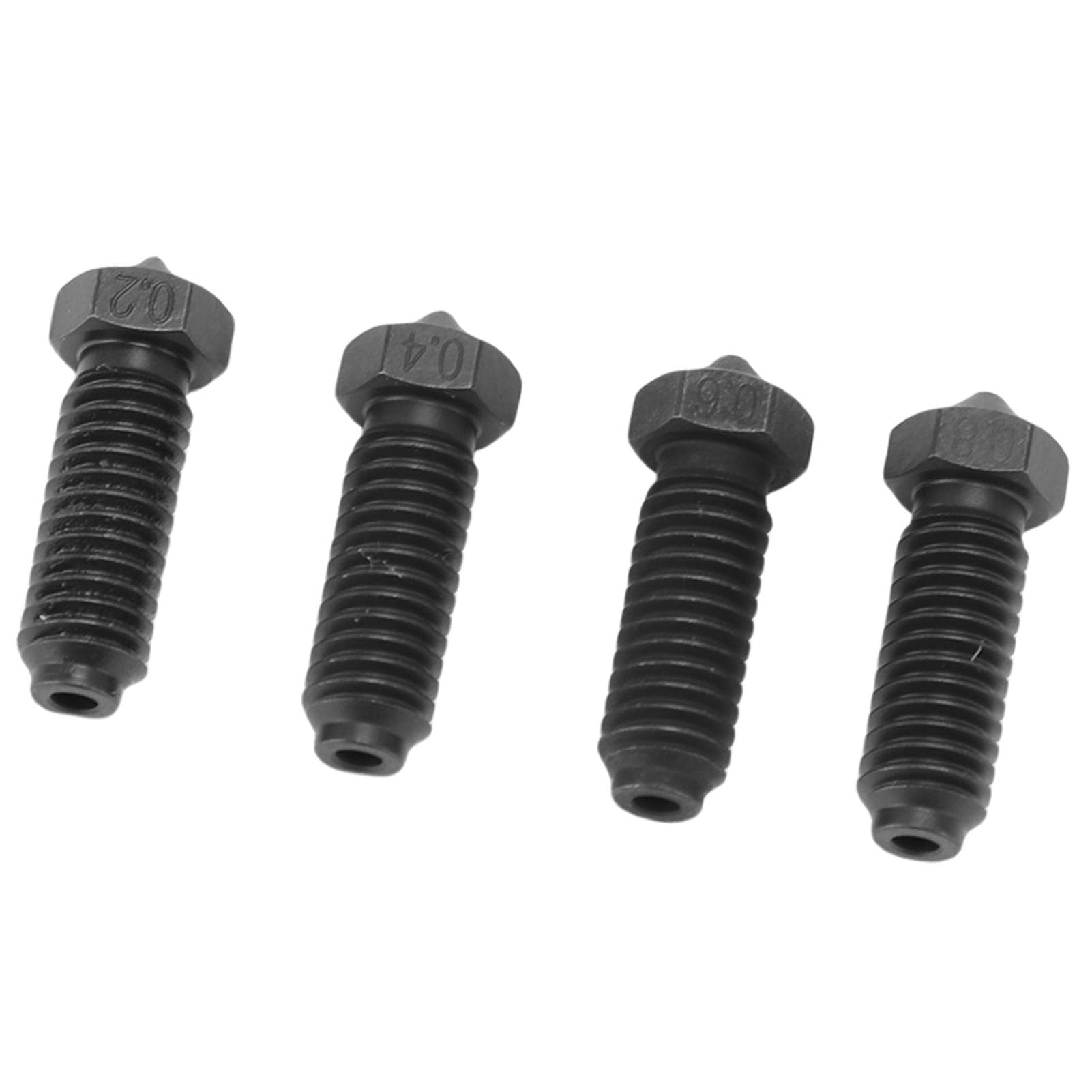 Kit de boquillas de acero endurecido, 40 piezas compatibles con piezas de repuesto de impresora 3D 3 Combo S1, juego de boquillas de 0,2 0,4 0,6 0,8 mm para impresión 3D F