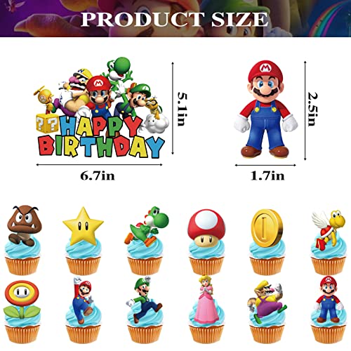 25Pcs Birthday Party Supplies,Cake Topper Cupcake Toppers Set Decorations Birthday Party Topper001 #TOP2