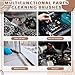 Patelai 4 Pack of Parts Cleaning Brush Home and Auto Use Parts Cleaner for Cleaning Auto Engine, Small Motors, Car Detailing, Wheels, Boats, Air Vents, Machinery