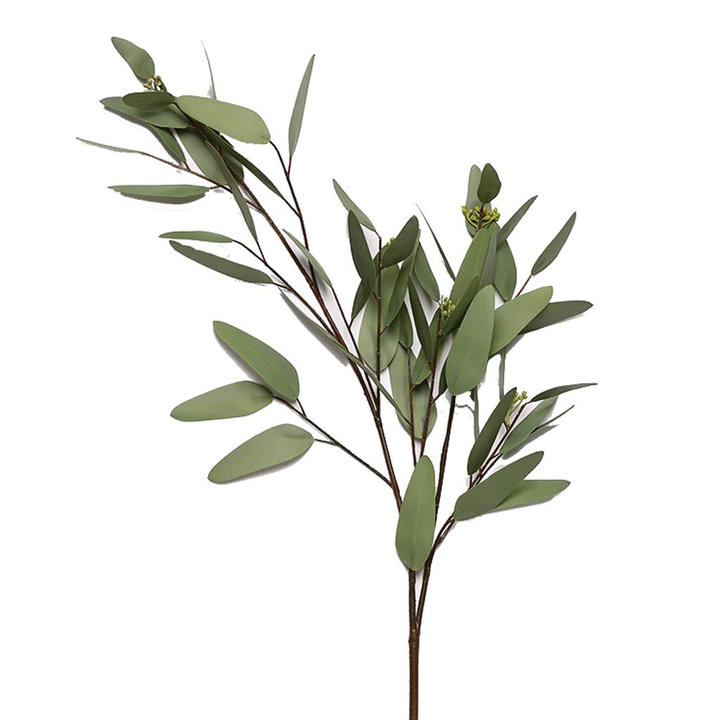 Eucalyptus sztuczne kwiaty z oddziałów owocowych domowe dekoracje domu salon stół kreatywny kwiat wazon ozdoby kwiatowe (Color : B)