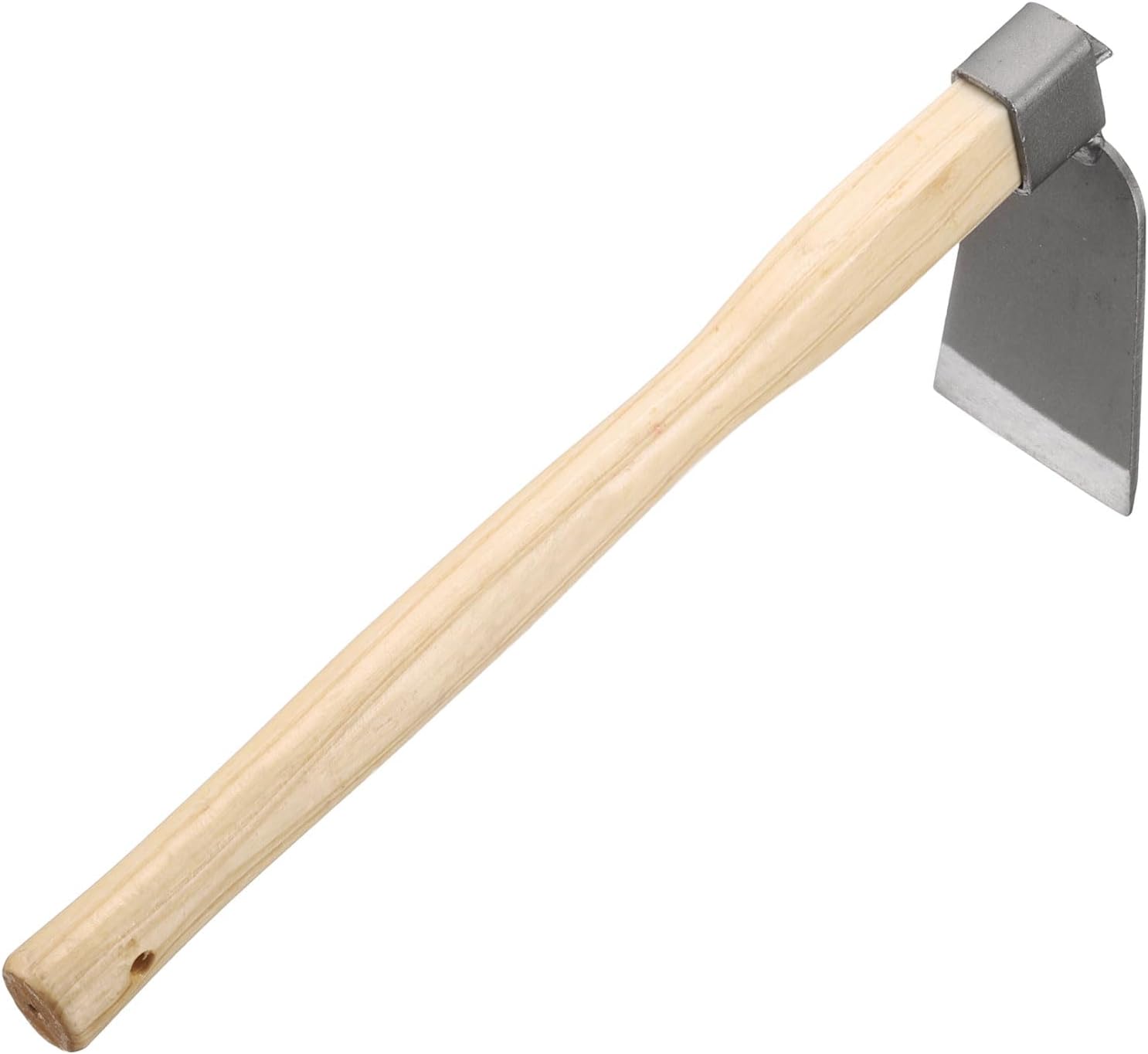 HARFINGTON Garden Hoe 15" x 4.45" Steel Hoe Garden Tool Anti-Rust with Non-Slip Wooden Handle Edger Weeder Shovel for Backyard Loosening Farm Planting Weeding
