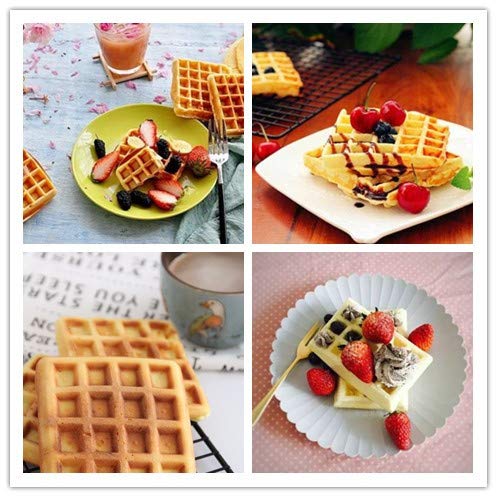 Leiruo Commercial Waffle Maker Rotating Waffle Iron With Non Stick Cooking Plates 3200W Electric Fast Operation Waffle Machine With Temperature Control Time Setting (220V) #TOP2