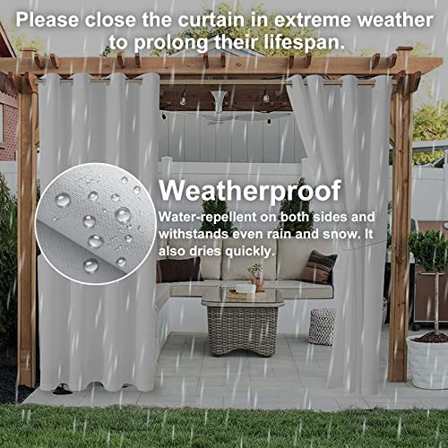 Rideau d'extérieur imperméable 280x200 cm pour terrasse et chalet