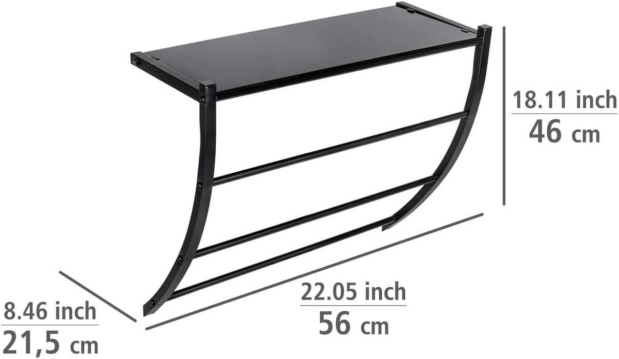 Dimensions of WENKO Tarderia Wall Shelf: 56 cm width, 46 cm height, 21.5 cm depth