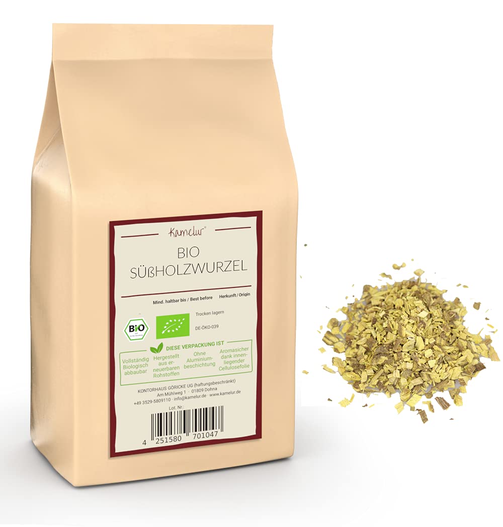 Biojoy Racine De Réglisse BIO (500 G), Séchée Et Coupée, Tisane De Réglisse (Glycyrrhiza Glabra