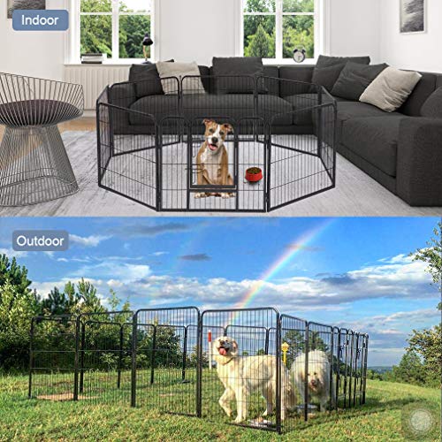 Dog Pen Playpen Dog Fence Extra Large Indoor Outdoor Heavy Duty 8 Panels 32 Inches Exercise Pen Dog Crate Cage Kennel… - Image 3