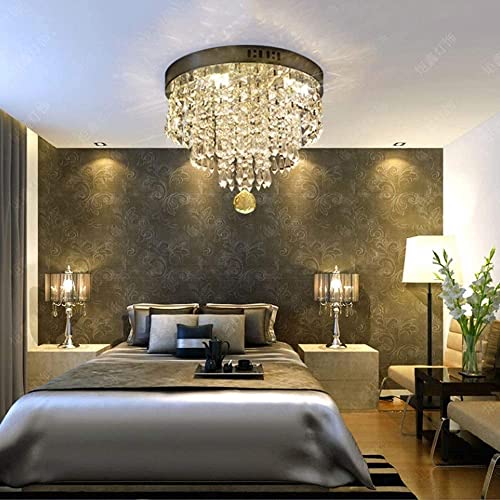 Foco de Techo LED E14 Lámpara Colgante Cristal K9 Moderno Chrome