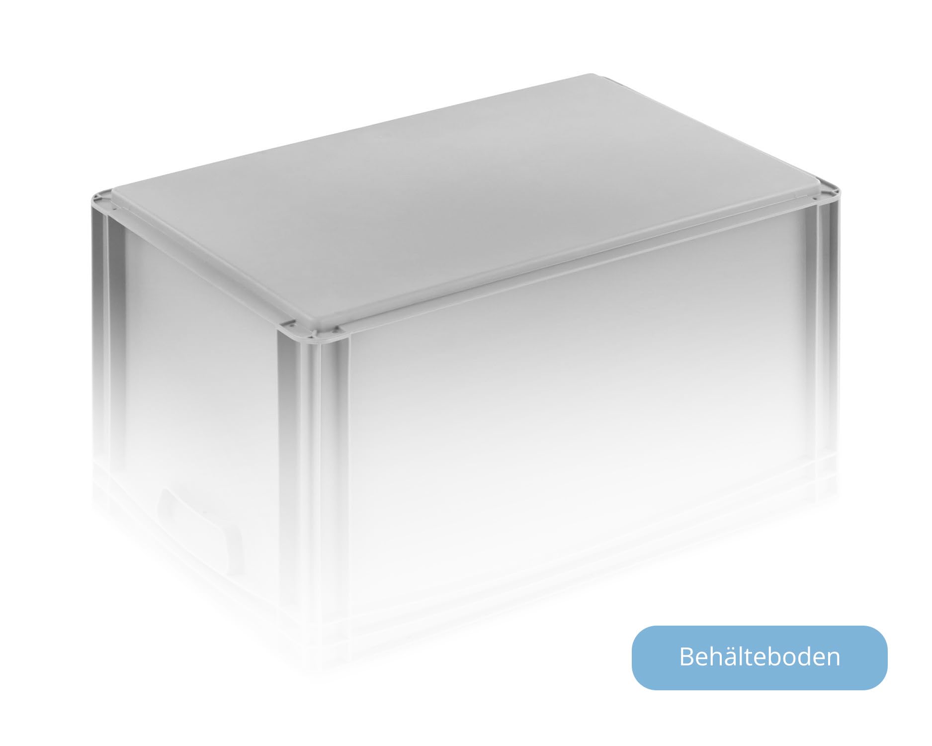 DIE BOX FABRIK Eurobehälter 600x400x320mm | geschlossene Box | Aufbewahrungsbox | Kunststoff Kisten | Lagerbehälter mit Griffen | robuste Stapelbox | Eurokiste | Mehrwegbehälter