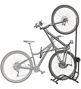 PEGZONE Upright Bike Stand Floor, Vertical Bicycle Storage Rack, Heavy Duty 77 lbs Freestanding B...