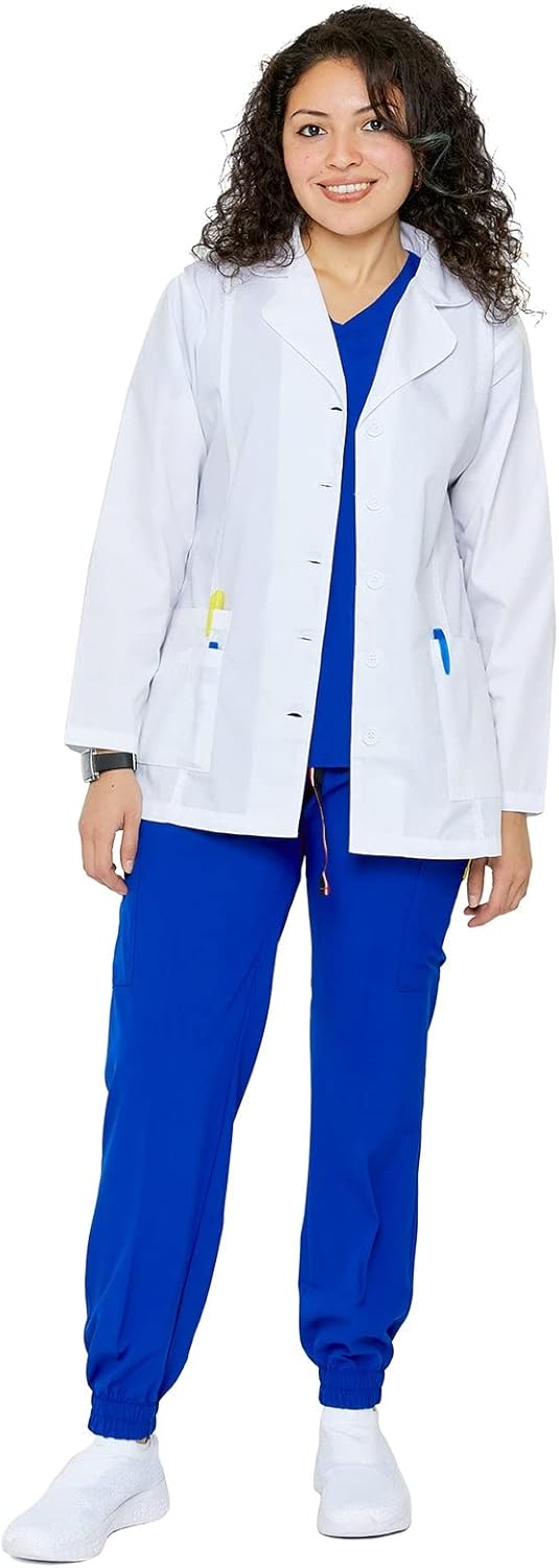 Dress A Med Princess Cut Short Lab Coat Uniform
