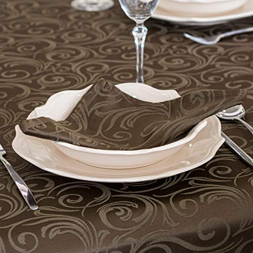BGEUROPE Serviettes - Antitache - Marron - Réf. Lyon - 45cm x 45cm (Pack 6) Cover