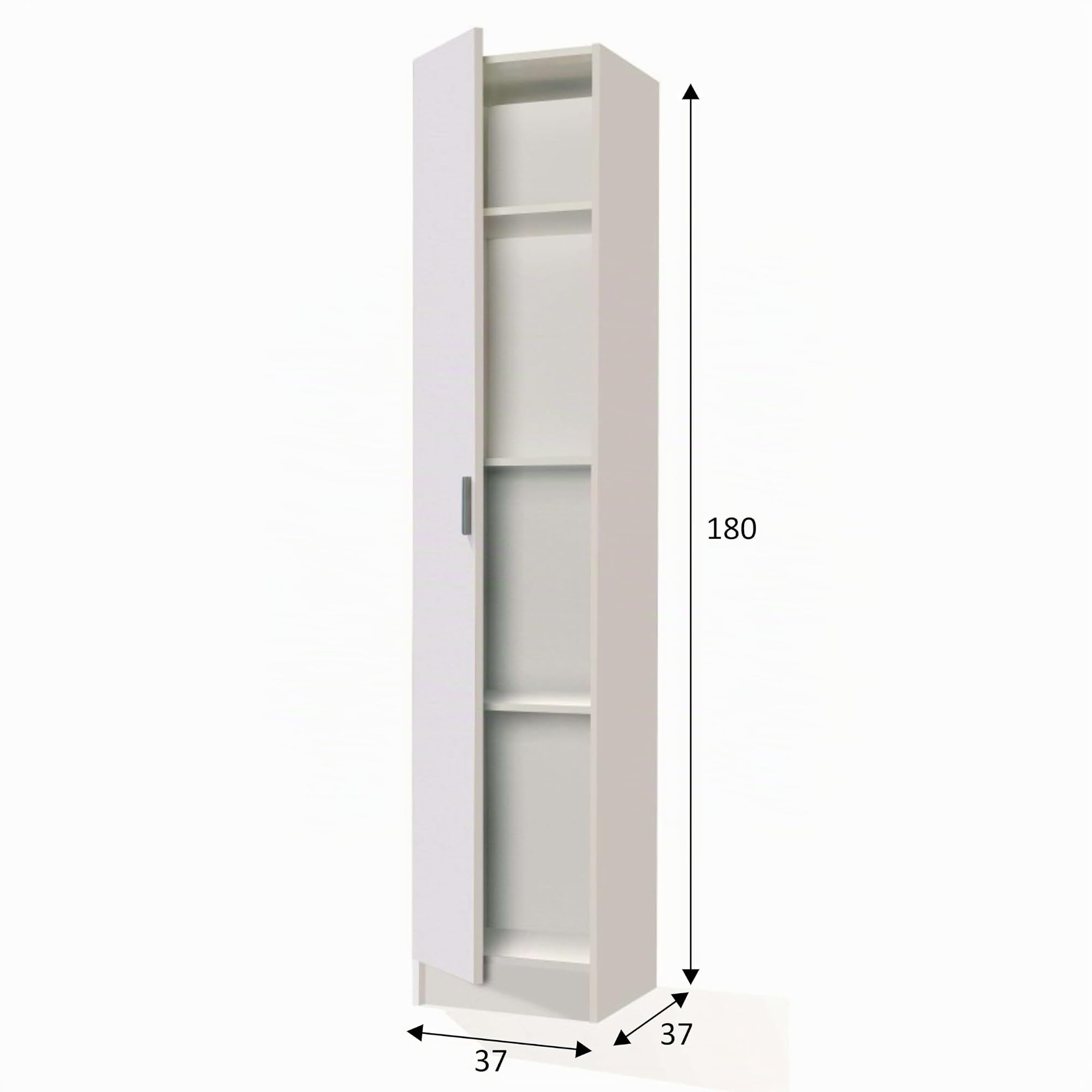 Miroytengo Armario Auxiliar Alto Multiusos Cocina Despensa Lavanderia 1 Puerta 37x180 cm