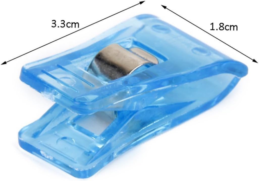 KOMBIUDA Quilt Supplies 50 Pack Mini Craft Clothespins Fabric Clips for Sewing Beading Knitting Random Colors