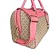 Michael Kors MK Jet Set Travel Medium Duffle Bag Satchel MK Signature (Tea Rose)