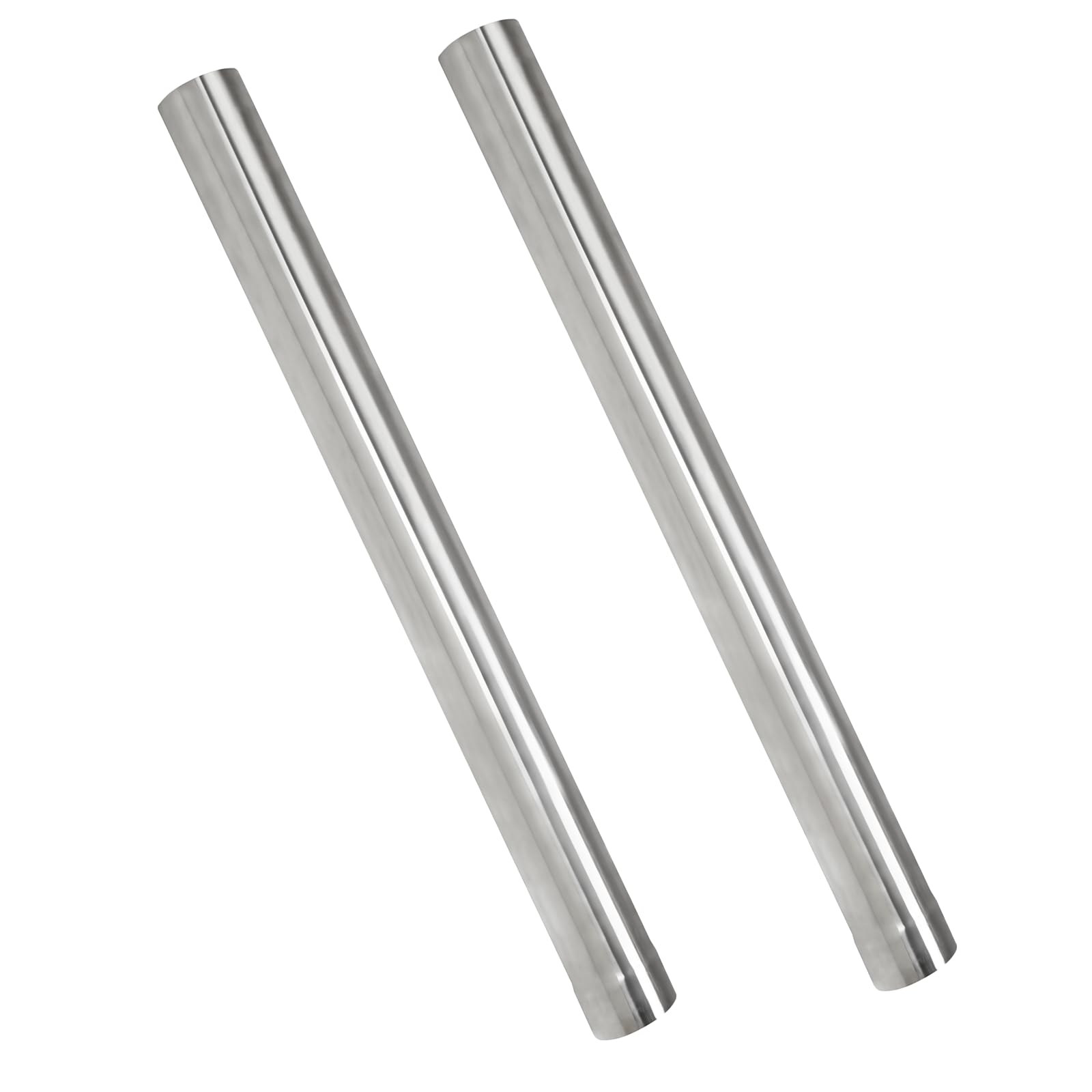 DIY 304 Stainless Steel 2.5'' Straight Pipe 2pcs, 45 Inch Length Mandrel Exhaust Pipe, Universal Fit 2.5 Inch Exhaust System