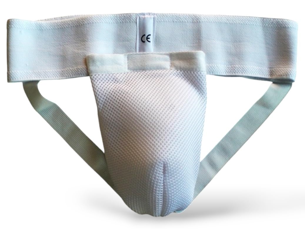 mmasport Suspensorio para Hombre de algodón con Concha para genitales extraíble Certificado CE